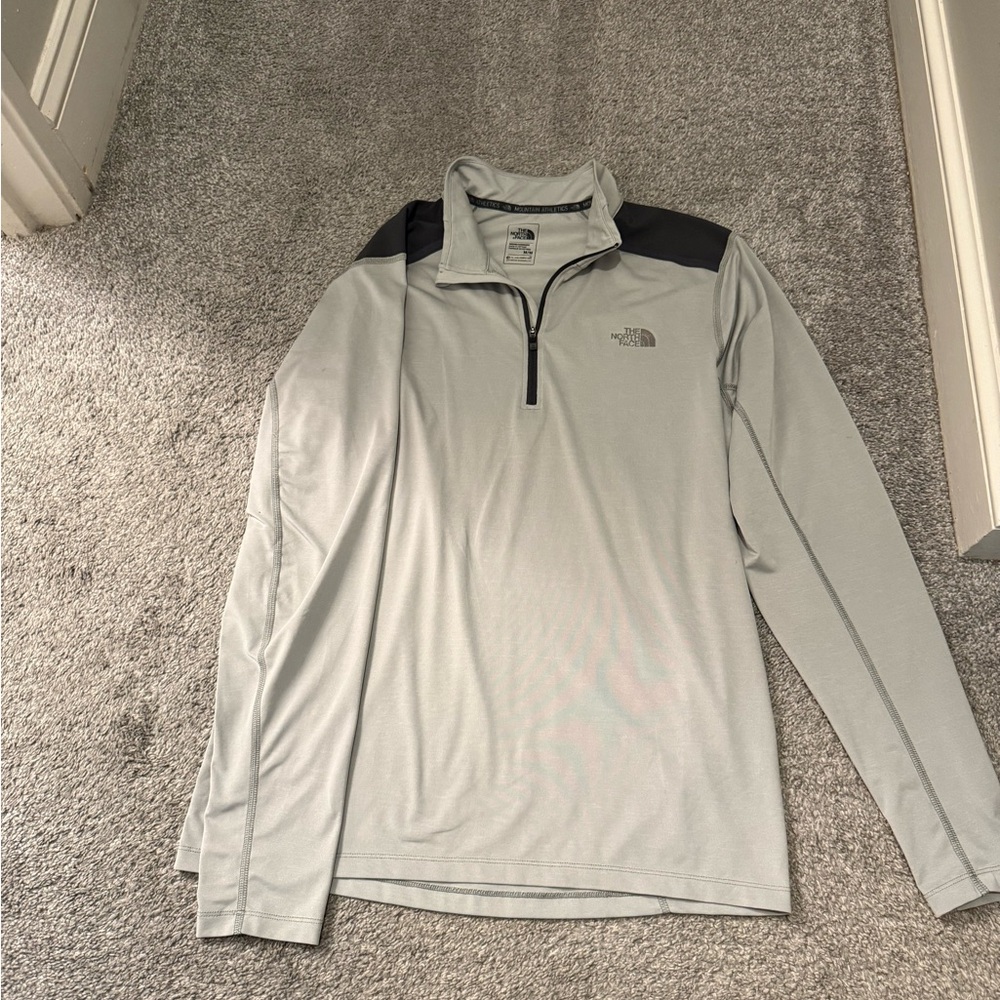 The North Face Light Gray Quarter-Zip Pullover